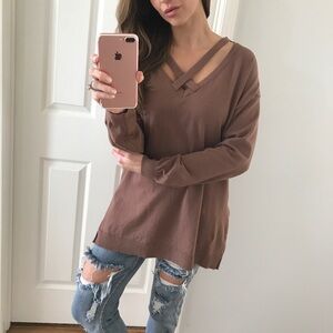 SALE • Mocha Buttery Soft sweater top